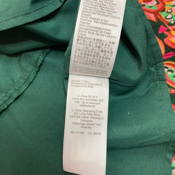 J.Crew Factory Floral Print Ruffle V-neck Mini Dress - Picture 14 of 14